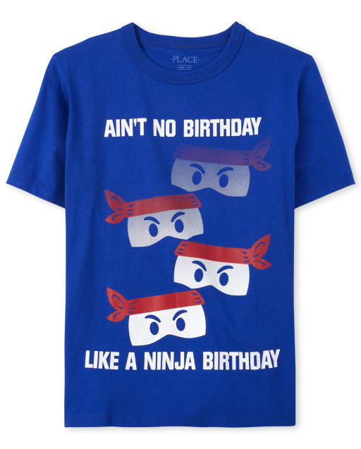 Camiseta con gráfico Ninja de cumpleaños para niños