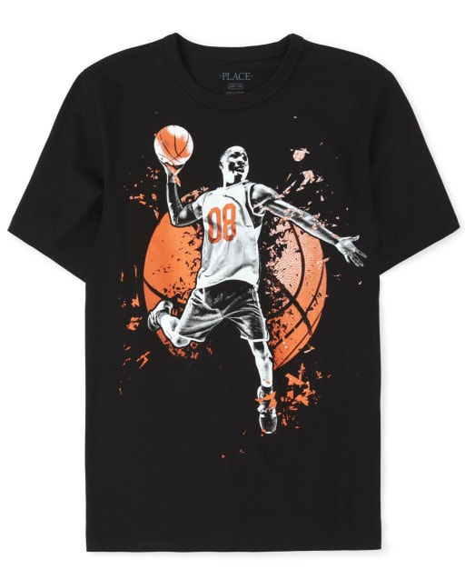 Camiseta Estampada De Baloncesto De Manga Corta Para Ninos
