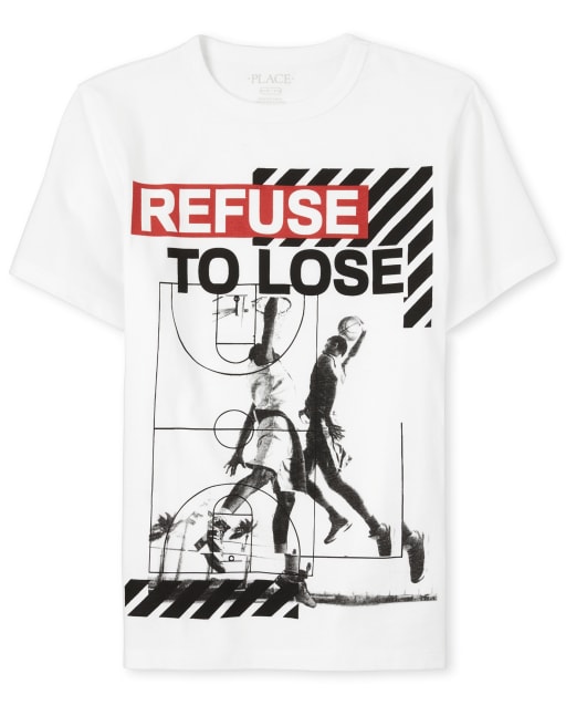 Camiseta De Manga Corta Para Ninos Niega A Perder Camiseta