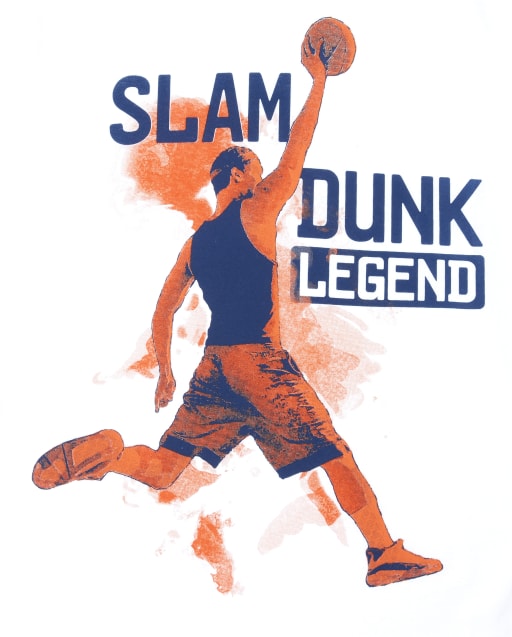 Camiseta Estampada De Baloncesto De Manga Corta Slam Dunk Legend
