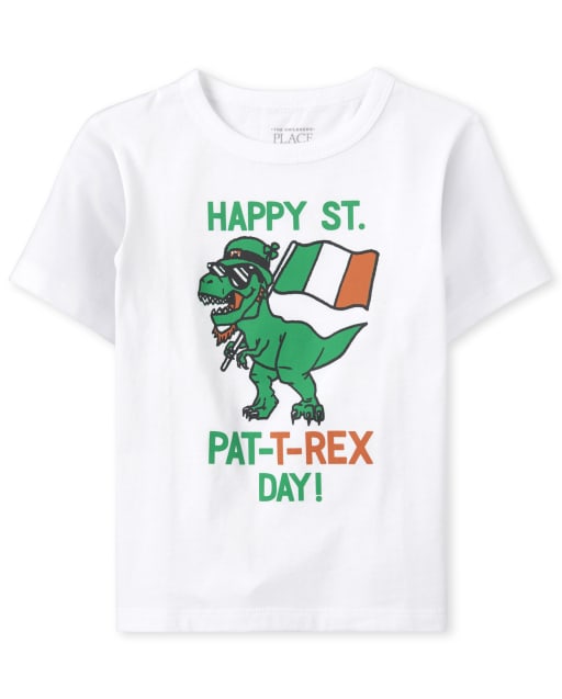 Baby And Toddler Boys St. Patrick's Day Dino Graphic Tee
