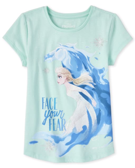 Girls Disney Frozen 2 Glitter Elsa Graphic Tee