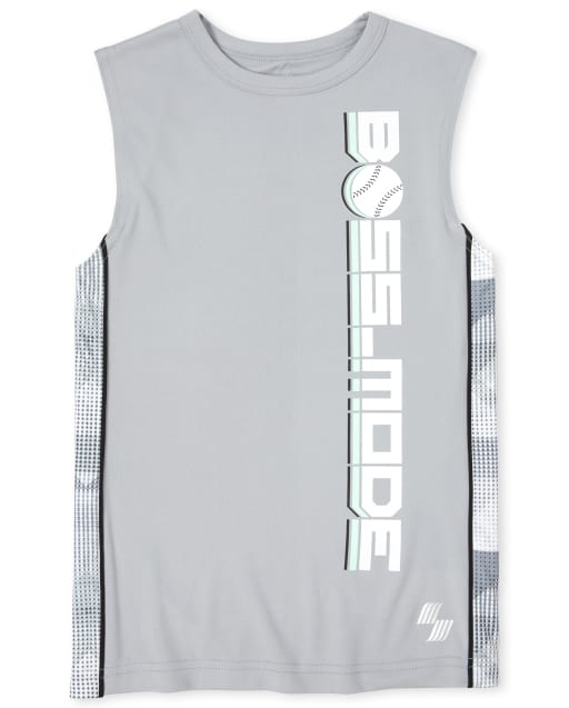 Boys Side Stripe Performance Muscle Tank Top