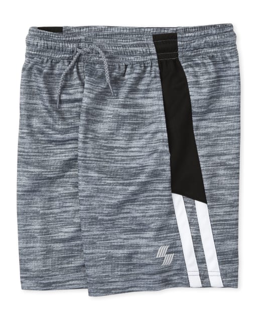 Boys Place Sport Side Stripe Knit Performance Basketball Shorts