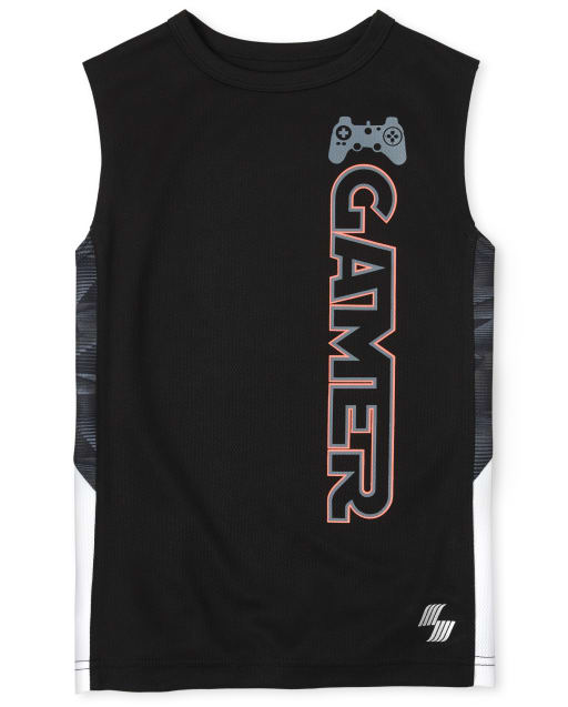 Boys Baseball Side Stripe Performance Tank Top