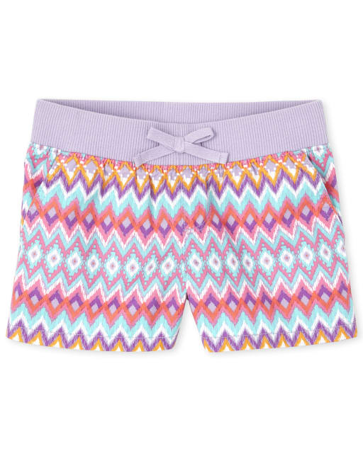 Shorts sin cierres con estampado para niñas
