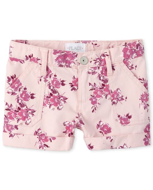Girls Floral Twill Shorts