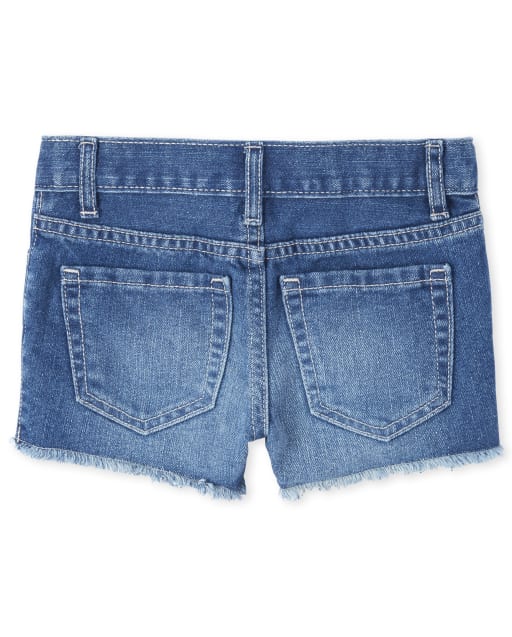 glitter denim shorts