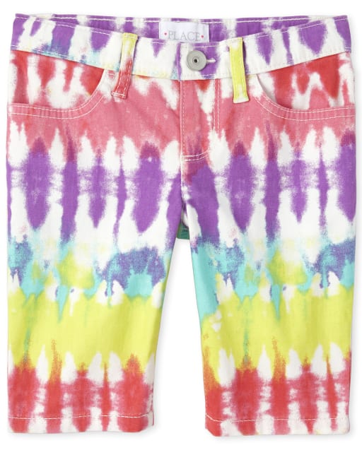 Girls Print Denim Skimmer Shorts