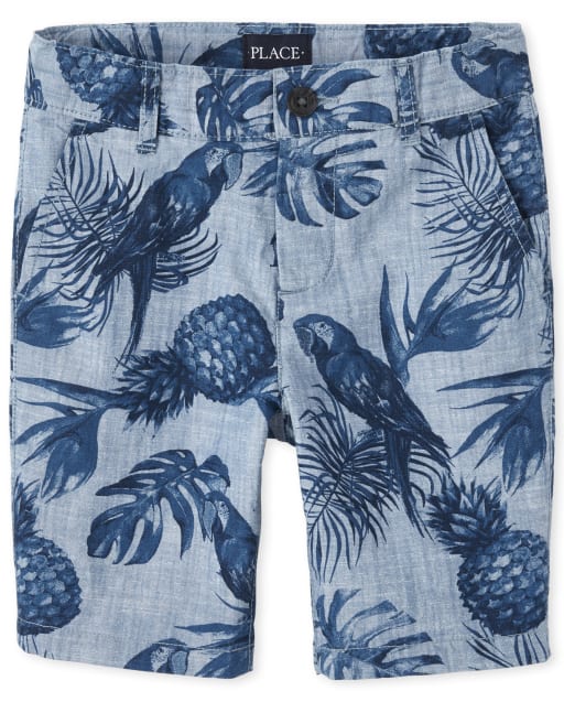 Boys Print Chino Shorts