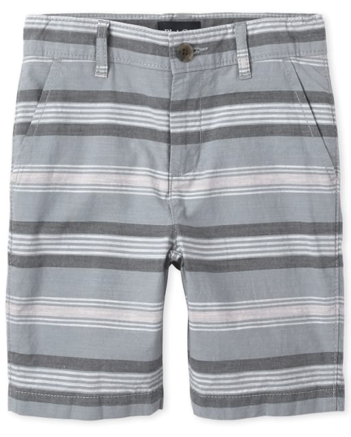 Short chino rayé pour garçon