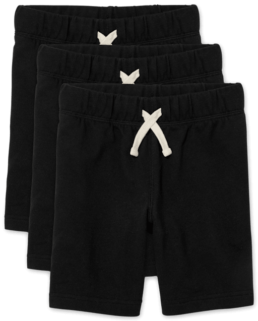 Pack de 3 pantalones cortos de rizo francés para niños