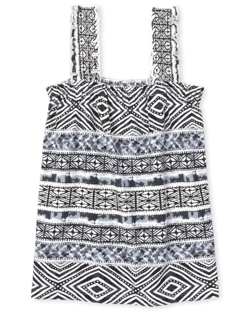Girls Mix And Match Smocked Tank Top