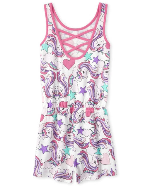 Crazy 8 Girls Toddler Sleeveless Knit Culotte Romper