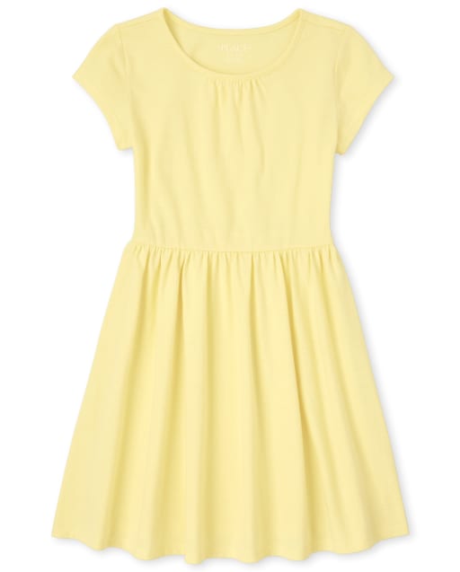 Girls Shirred Dress