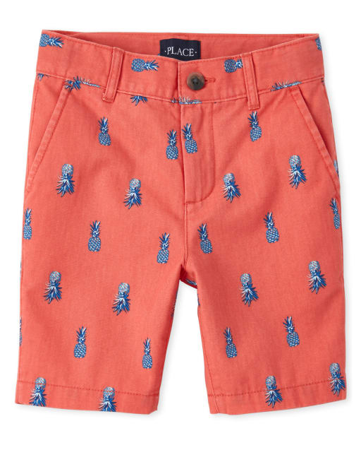 Boys Print Chino Shorts