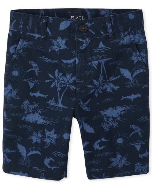 Boys Palm Tree Chino Shorts