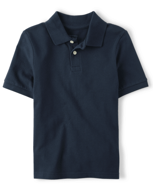 Boys Uniform Short Sleeve Stain Resistant Stretch Pique Polo
