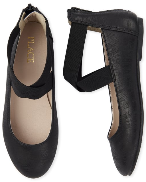 ballet flats with cross straps