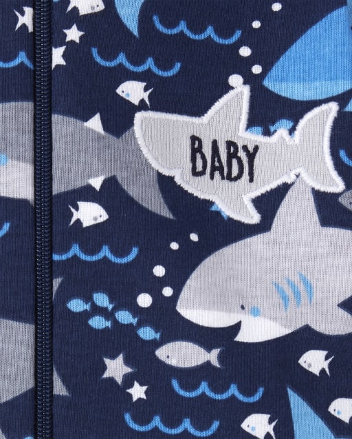 Baby And Toddler Boys Matching Family Short Sleeve Shark Print