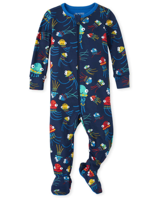 Pyjama une pièce en coton coupe ajustée pour bébés et tout-petits garçons