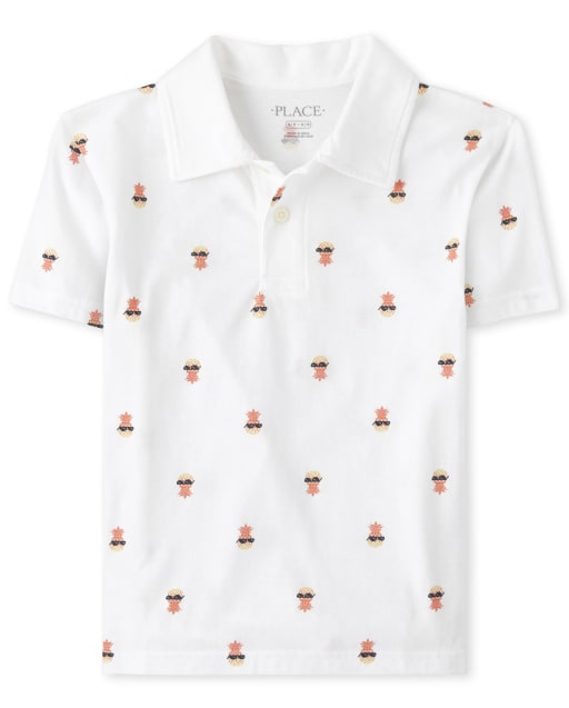 Polo de punto con estampado para niños