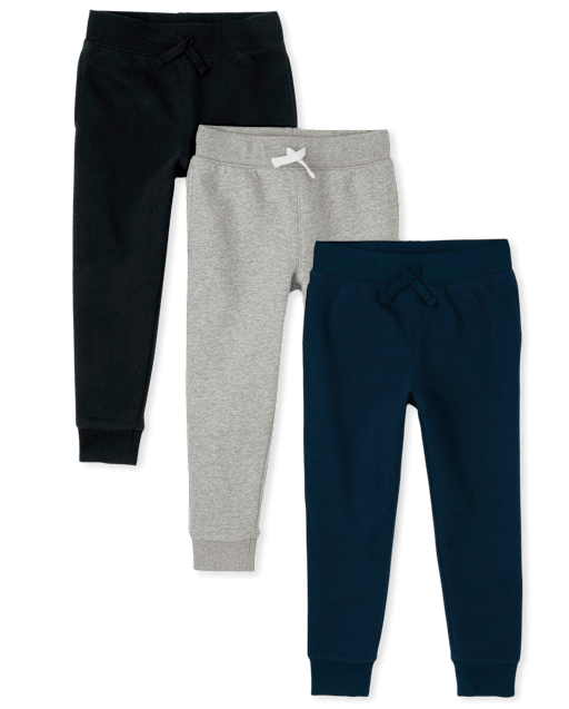 Kids Fleece Jogger Pants 3-Pack