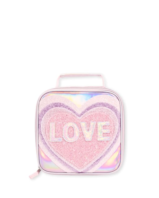 pink glitter lunch box