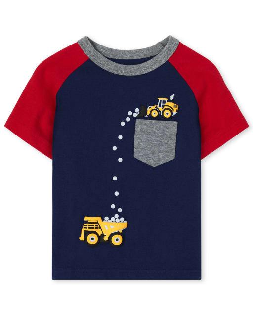 Baby And Toddler Boys Puff Print Pocket Top