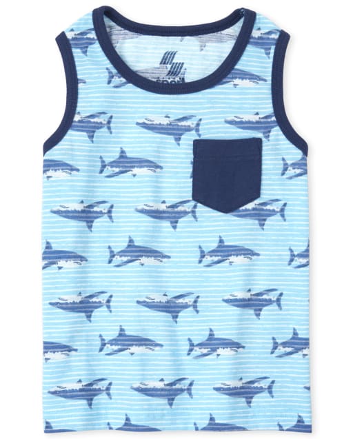 Baby And Toddler Boys Mix And Match Print Pocket Tank Top