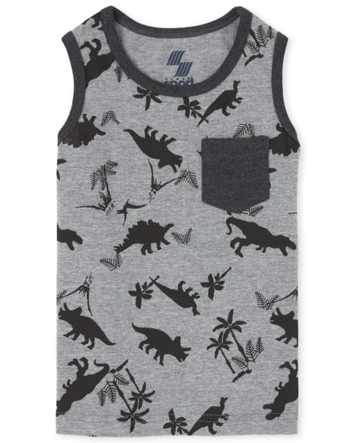 Baby And Toddler Boys Mix And Match Dino Pocket Tank Top