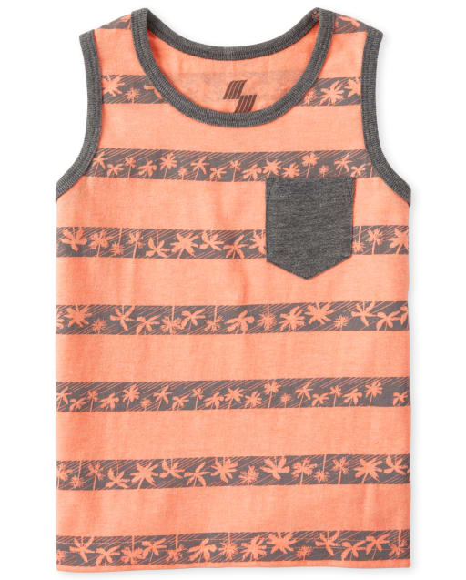 Camiseta sin mangas con bolsillo a rayas Mix And Match para bebés y niños pequeños