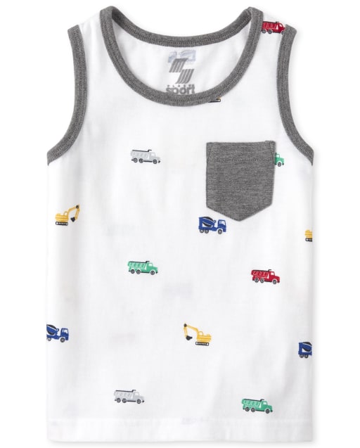 Débardeur à poche imprimé mix and match pour bébés et tout-petits garçons