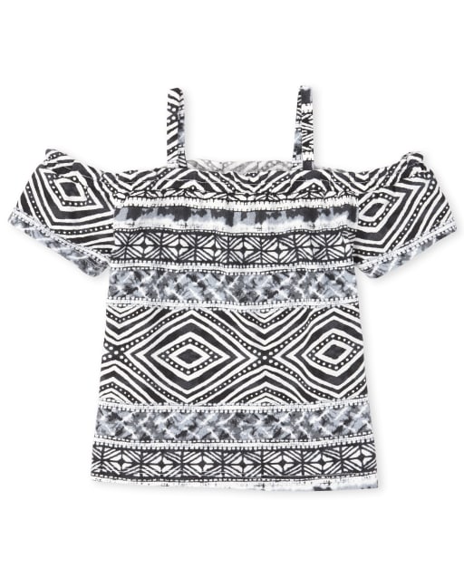 Baby And Toddler Girls Mix And Match Print Off Shoulder Top