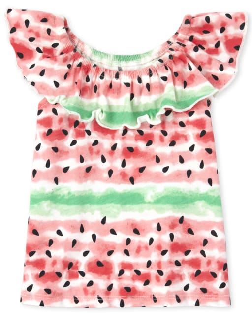 Baby And Toddler Girls Mix And Match Print Ruffle Top