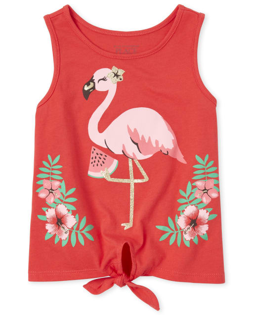 Baby And Toddler Girls Mix And Match Glitter Tie Front Tank Top