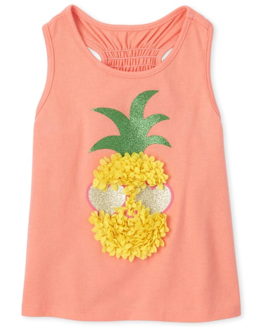Baby And Toddler Girls Glitter Applique Racerback Tank Top