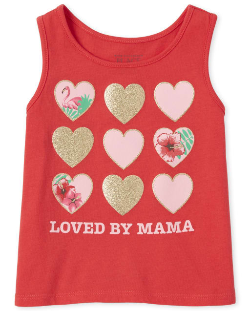 Baby And Toddler Girls Mix And Match Glitter Graphic Tank Top