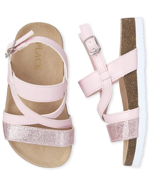 sandales paillettes fille