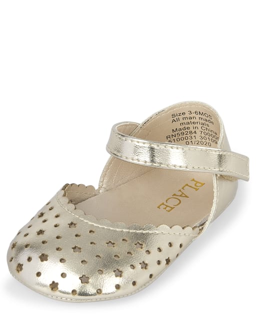 Baby Girls Metallic Star Ballet Flats