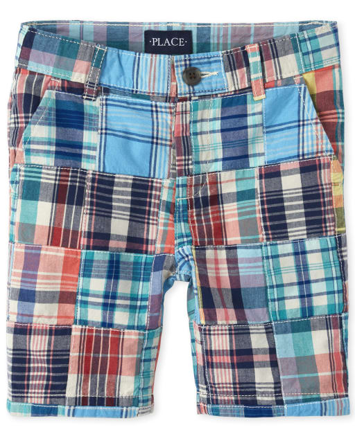 plaid chino shorts