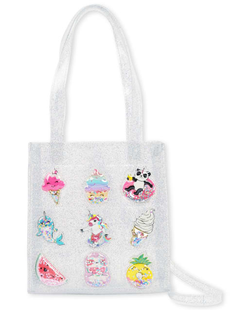 clear glitter bag