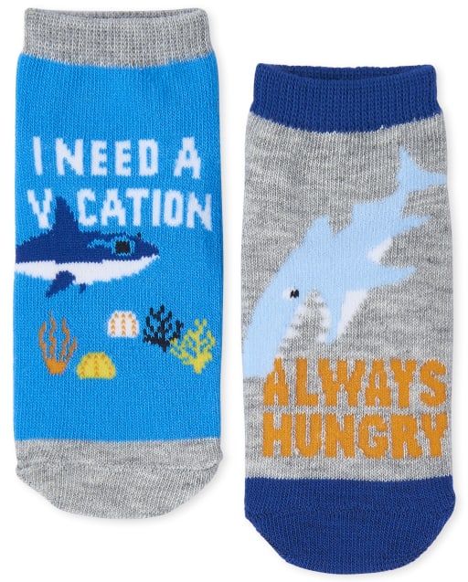Velociraptor Laser Shark All Over Toddler Ankle Socks