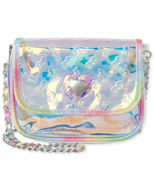 iridescent clear bag