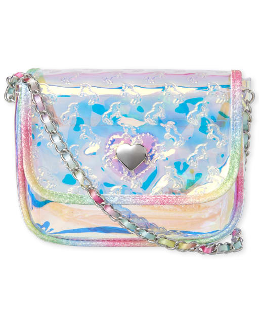 iridescent clear bag
