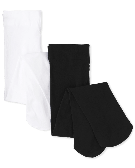 Lot de 2 collants en microfibre pour bébés et petites filles