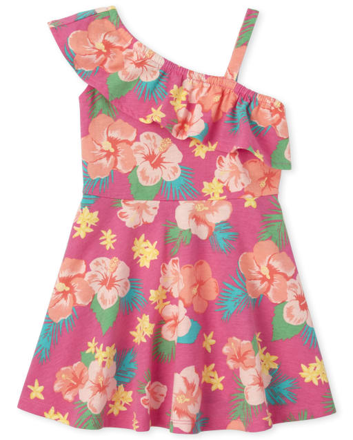 one shoulder dress for baby girl