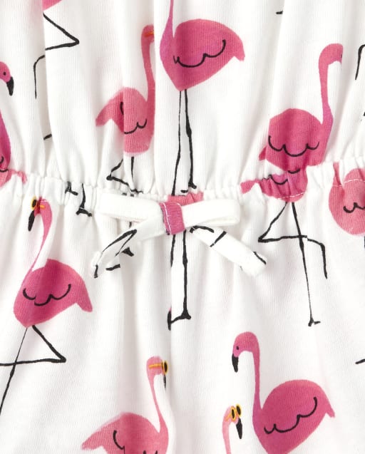 flamingo romper baby