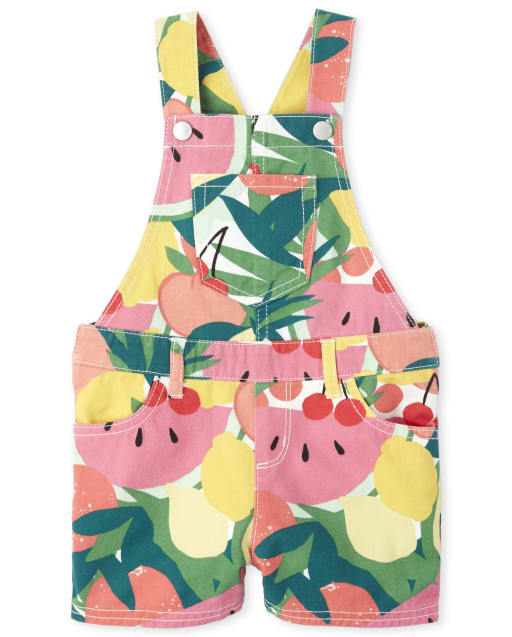 Baby And Toddler Girls Fruit Shortalls