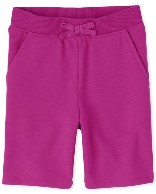 Girls Uniform Active French Terry Knit Shorts